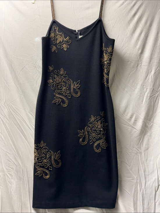 The Limited Dresses & Skirts - The Limited Black Slip Dress with Gold Embroidery